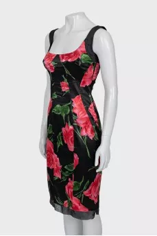 Floral print bodycon dress