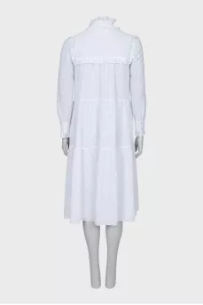 Dress with branded embroidery with tag