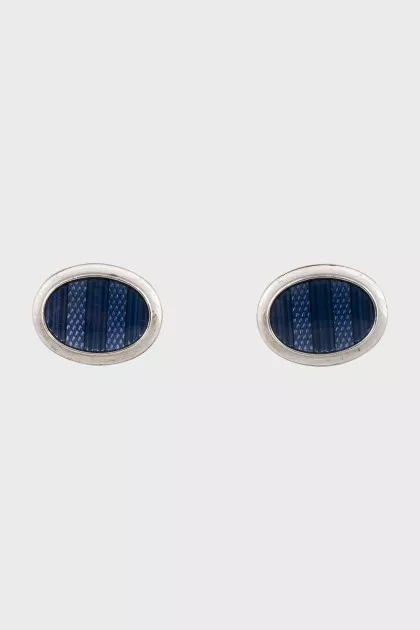 Men's Silver Cufflinks with Twist Clasp