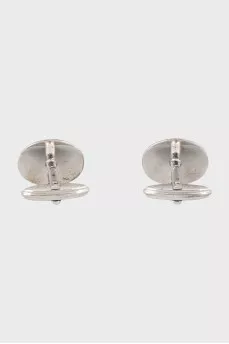 Men's Silver Cufflinks with Twist Clasp