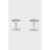 Men's Silver Cufflinks with Twist Clasp