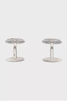Men's Silver Cufflinks with Twist Clasp