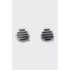 Men's Silver Cufflinks with Folding Clasp