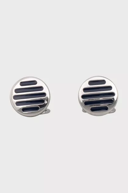 Men's Silver Cufflinks with Folding Clasp
