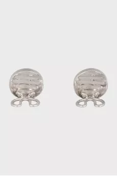 Men's Silver Cufflinks with Folding Clasp