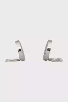 Men's Silver Cufflinks with Folding Clasp