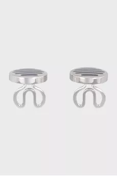 Men's Silver Cufflinks with Folding Clasp