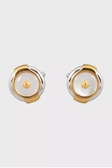 Men's Two-Tone Cufflinks with Twist Clasp