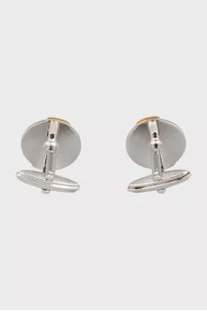 Men's Two-Tone Cufflinks with Twist Clasp