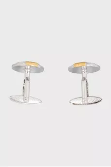 Men's Two-Tone Cufflinks with Twist Clasp