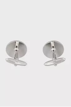 Men's Cufflinks with Blue Enamel