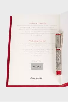 Silver and gold pen Invito a La Traviata with tag