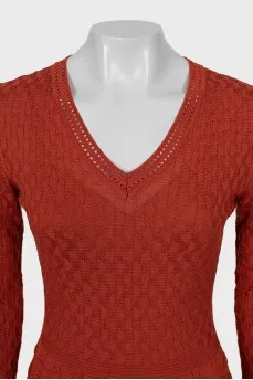 V-neck fitted dress
