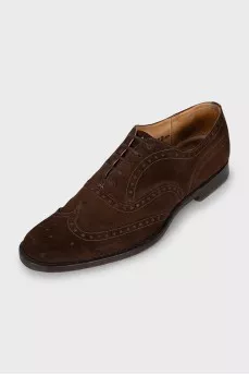 Men's Suede Perforated Brogues