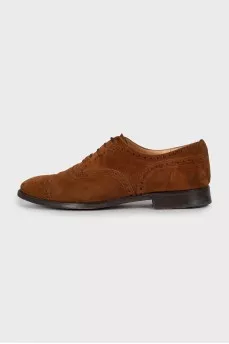 Men's brown suede brogues