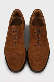 Men's brown suede brogues