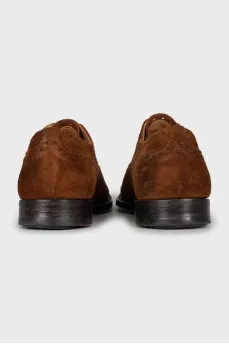 Men's brown suede brogues