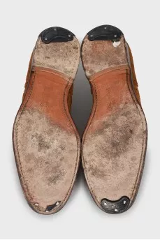 Men's brown suede brogues