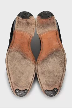 Men's black suede brogues