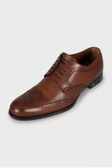 Men's brown leather brogues