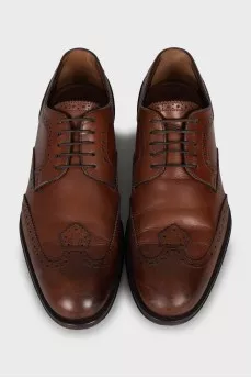 Men's brown leather brogues