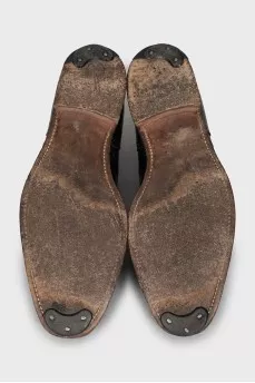 Men's Leather Square Toe Brogues