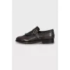 Men's leather monk shoes