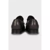 Men's leather monk shoes