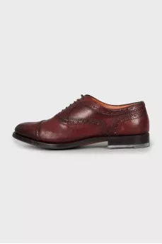 Men's brown leather brogues