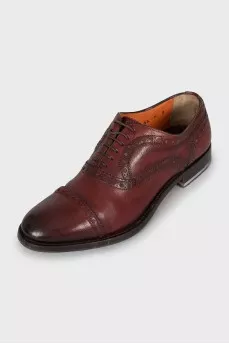 Men's brown leather brogues