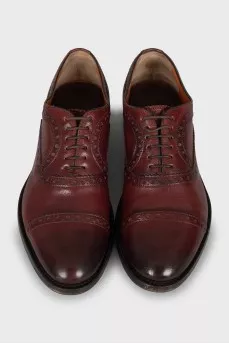 Men's brown leather brogues