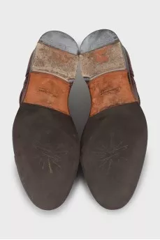Men's brown leather brogues