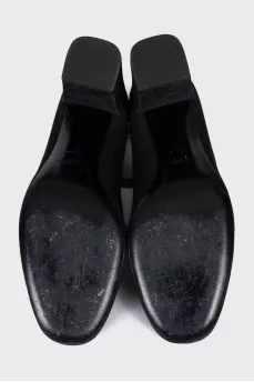 Suede high heel shoes