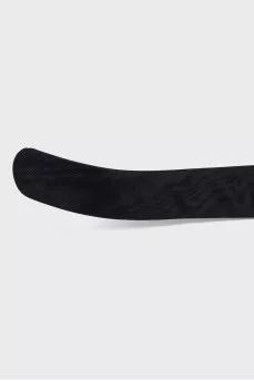 Black leather and textile belt