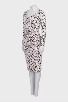 Fitted silk dress with tag