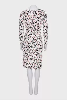 Fitted silk dress with tag
