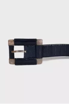 Vintage blue leather belt
