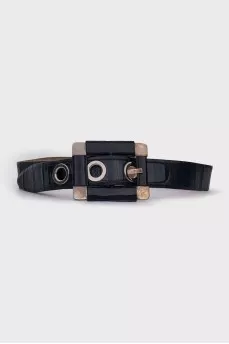 Vintage blue leather belt
