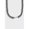 Silver chain belt with tag