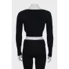 Cropped cardigan in black
