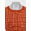 Knitted sweater with a small print