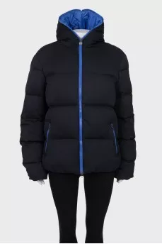 Quilted down jacket in grey