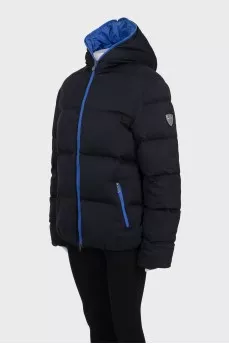 Quilted down jacket in grey