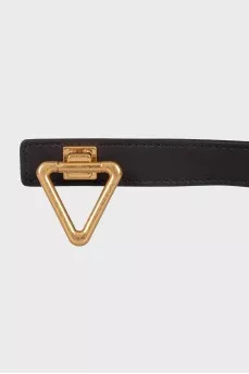 Dark brown leather belt