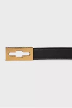 Dark brown leather belt