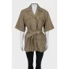 Jacket with 3/4 sleeves fitted cut