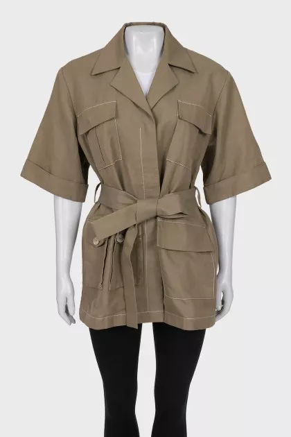 Jacket with 3/4 sleeves fitted cut
