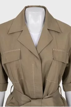 Jacket with 3/4 sleeves fitted cut