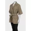 Jacket with 3/4 sleeves fitted cut