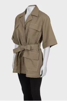 Jacket with 3/4 sleeves fitted cut